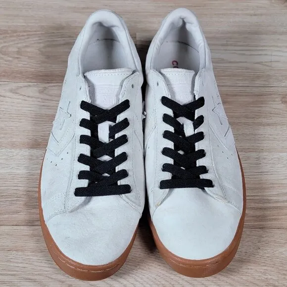 Converse Pro Leather Shoes Mens Size 9 Off White Gum Final Club Sneakers 168598C