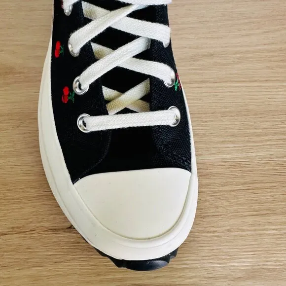⭐Converse Run Star Hike Hi Men Shoes Sz 5.5 Platform Cherry Embroidered A08113C⭐