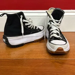 Converse Run Star Hike Hi Women Shoes Sneakers Black size 4.5