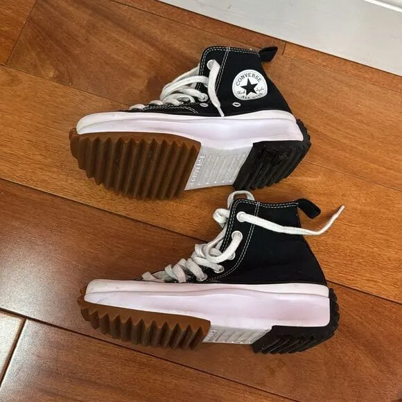 Converse Run Star Hike Hi Women Shoes Sneakers Black size 4.5