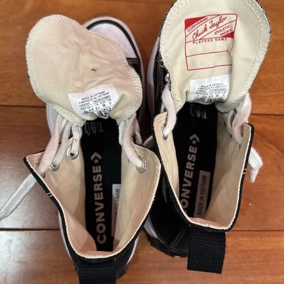 Converse Run Star Hike Hi Women Shoes Sneakers Black size 4.5