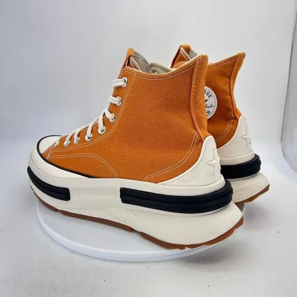Converse Run Star Legacy CX Hi Top Men Size 10.5 Monarch Black Egret Gold Shoes