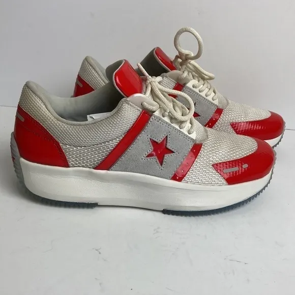 Converse Run Star Y2K Ox Low Top Red/White 8 Retro Classic Athleisure Sneakers