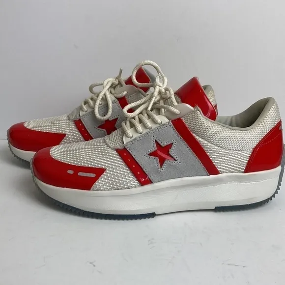 Converse Run Star Y2K Ox Low Top Red/White 8 Retro Classic Athleisure Sneakers