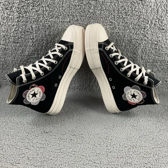 Converse‎ Shoes 10 Chuck Taylor Lift Hi Crafted Patchwork All Star Flower Patch