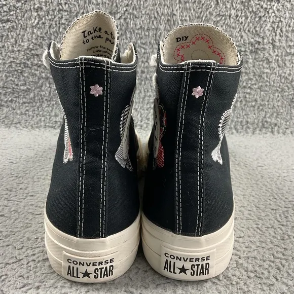 Converse‎ Shoes 10 Chuck Taylor Lift Hi Crafted Patchwork All Star Flower Patch