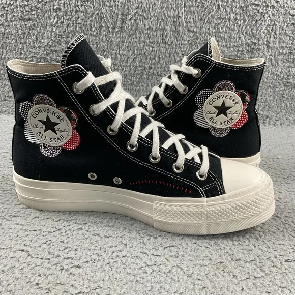 Converse‎ Shoes 10 Chuck Taylor Lift Hi Crafted Patchwork All Star Flower Patch