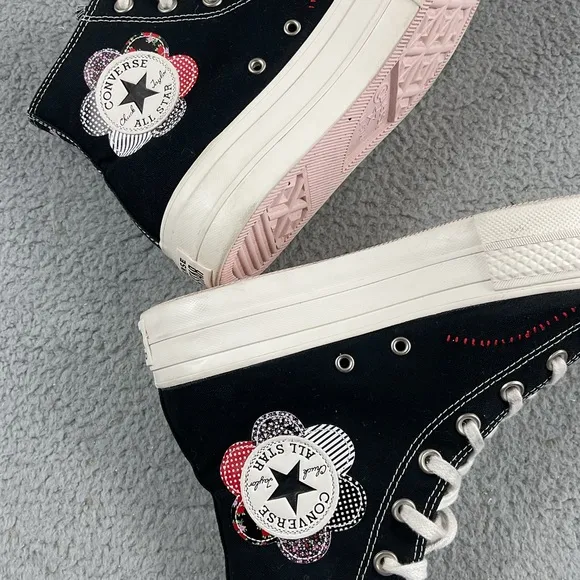 Converse‎ Shoes 10 Chuck Taylor Lift Hi Crafted Patchwork All Star Flower Patch