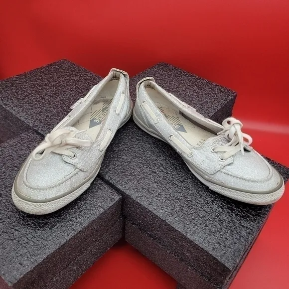 Converse Silver Glitter All Star Women's Shoes Size 6