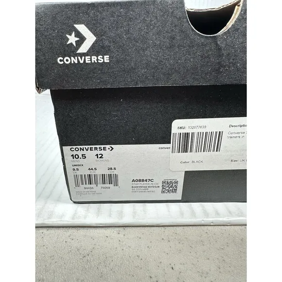 CONVERSE Star Player 76 LOW TOP Black Gum White A08847C Mens Size 10.5 NEW