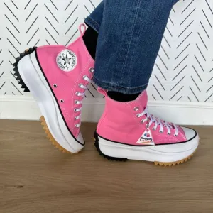 🤩Converse Sz 7.5 Women's Shoes Run Star Hike Pop High Top Sneakers Pink A08735C