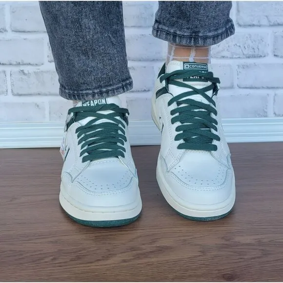 ⭐Converse Tenis Weapon OX Size 7 Women's Shoes Leather Green/White A11212C New