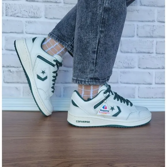 ⭐Converse Tenis Weapon OX Size 7 Women's Shoes Leather Green/White A11212C New