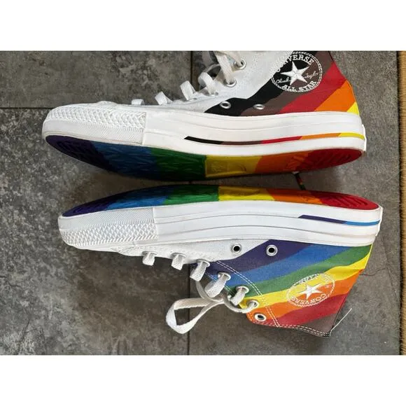 Converse Unisex Chuck Taylor High Top Shoes Sneakers Pride Rainbow 5 Men 7 Lady