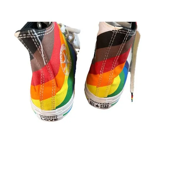 Converse Unisex Chuck Taylor High Top Shoes Sneakers Pride Rainbow 5 Men 7 Lady
