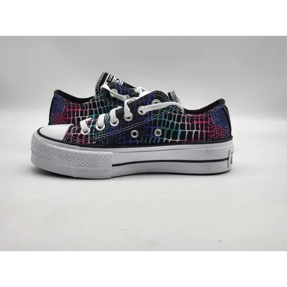 Converse Wmns CTAS Platform Low Digital Daze Crocodile Scales Shoes Sz 5