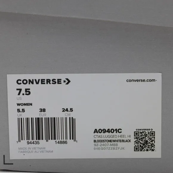 Converse Women's Chuck Taylor All Star Lugged Heel Platform High Shoes White 7.5