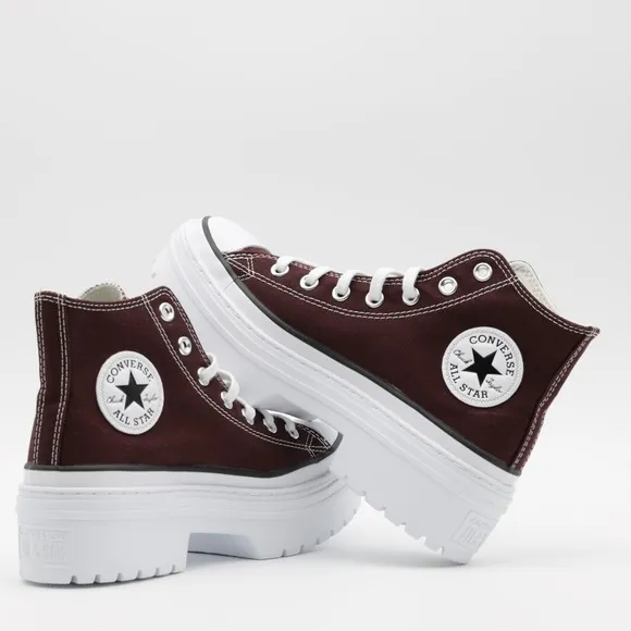 Converse Women's Chuck Taylor All Star Lugged Heel Platform High Shoes White 7.5