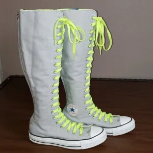 Converse All Stars Knee High‎ Gray Chuck Taylors 5