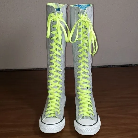 Converse All Stars Knee High‎ Gray Chuck Taylors 5