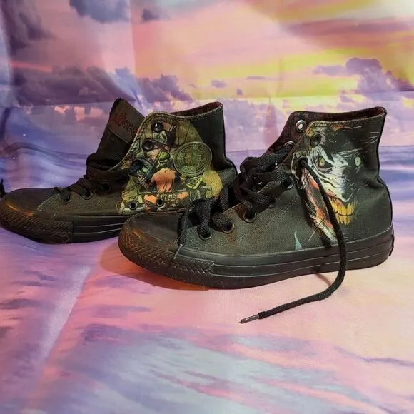 Converse Chuck Taylor All Star Hi DC Comics Joker Black Face Men's 4 Women's 6