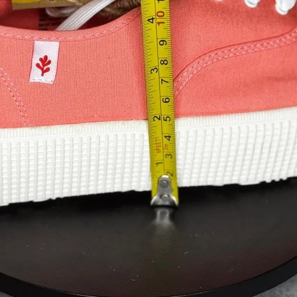 Cool Planet By Steve Madden Stream Coral Canvas Low Top Platform Sneakers Size 9