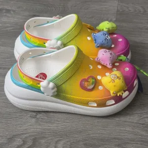 Crocs Care Bears Crush Clog Size M4 W6 Multicolor Light Up S'allume