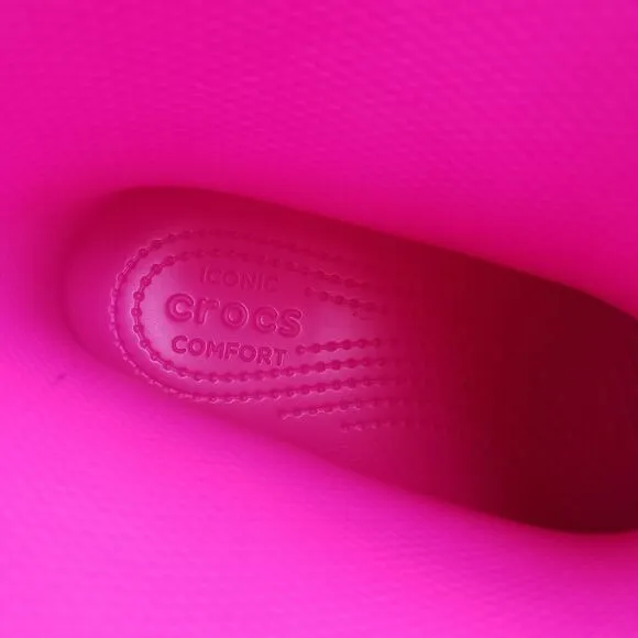 Crocs Classic Boot k Girls Size 1Y Pink Pull On Comfort Boots Shoes 208544-6UB