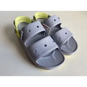 Crocs Classic All-Terrain Sandals Men's Sz 11 Slip On Clog Shoes Grey Yellow NEW