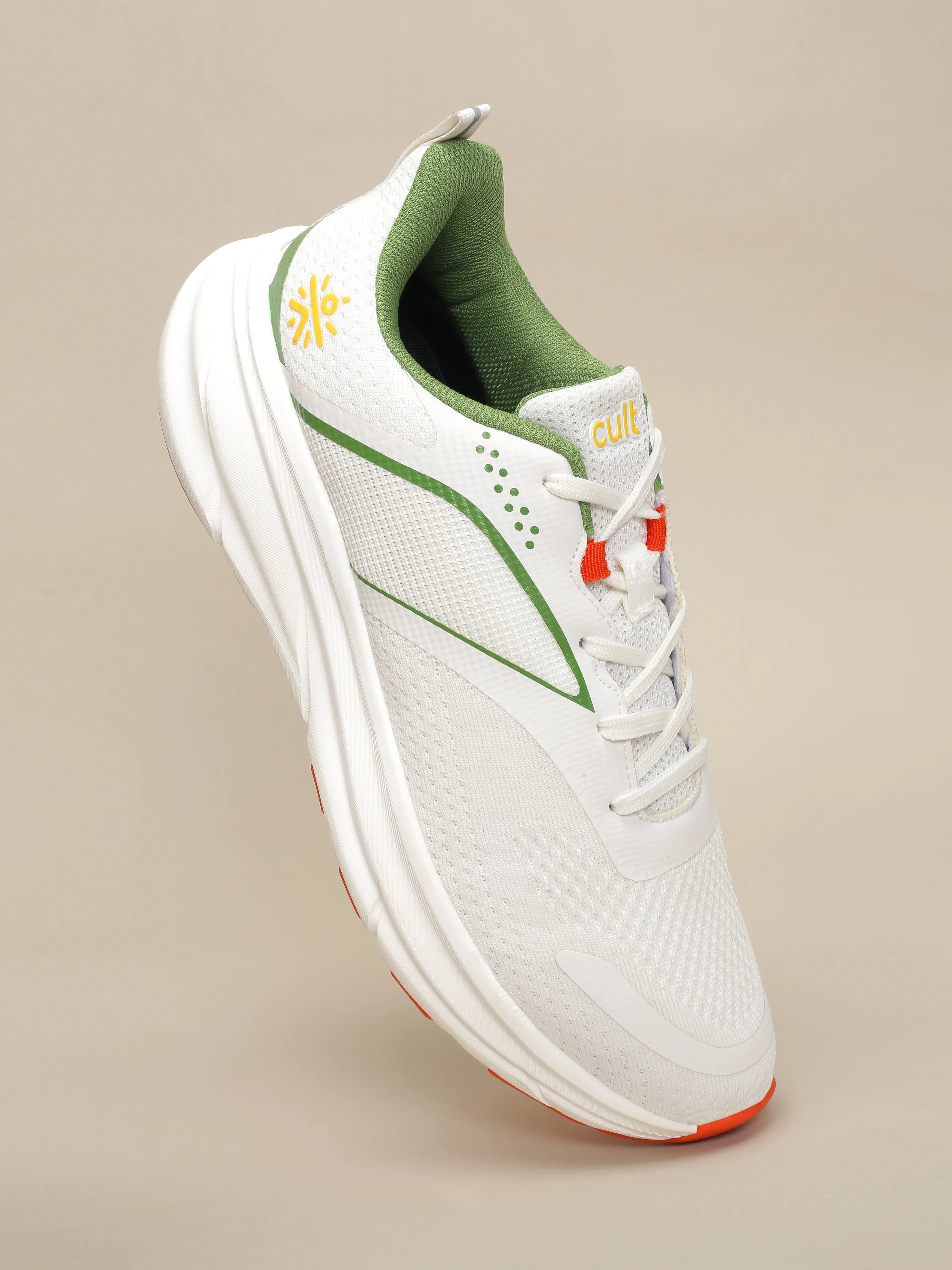 cult Men's Leap Running Shoes - Off White