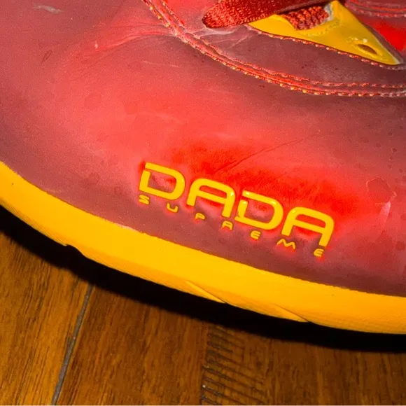 Dada Baller Supreme Burgundy Gold Men‎ Sneakers Shoes Size 13