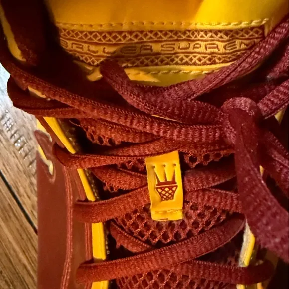 Dada Baller Supreme Burgundy Gold Men‎ Sneakers Shoes Size 13