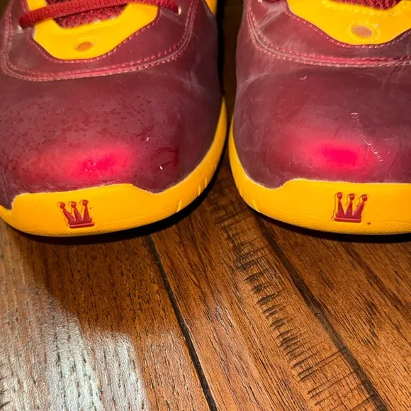 Dada Baller Supreme Burgundy Gold Men‎ Sneakers Shoes Size 13