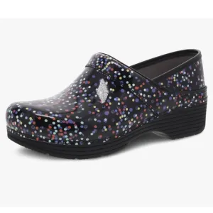Dansko Black Confetti LT Pro Patent Leather Clogs Size 39 / US 8.5 - 9