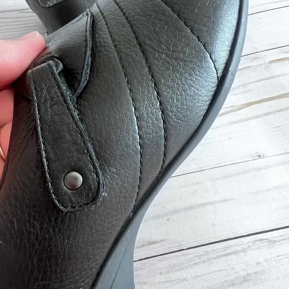 Dansko Black Franny Nappa Leather Comfort Loafer Shoes Size 40