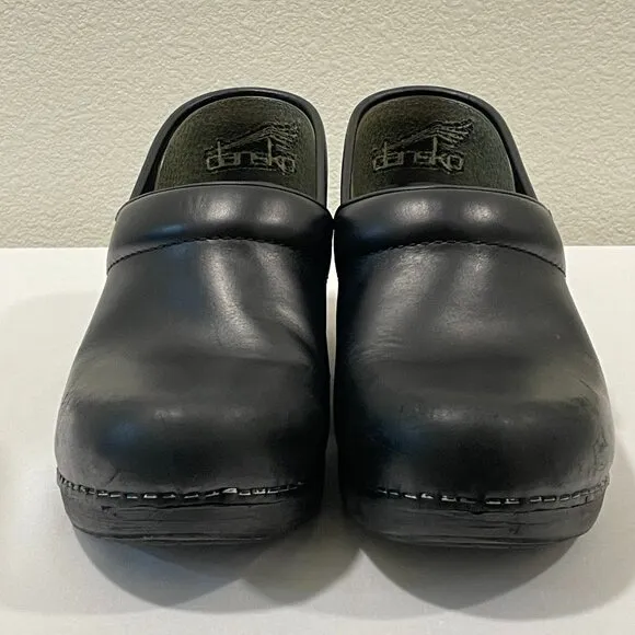 DANSKO Classic Professional &quot;Cabrio&quot; Leather Clog, Black - 36-5.5/6