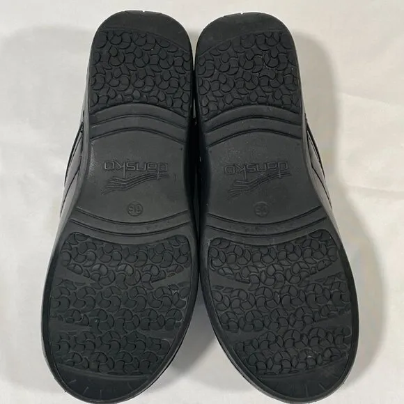 DANSKO Classic Professional &quot;Cabrio&quot; Leather Clog, Black - 36-5.5/6