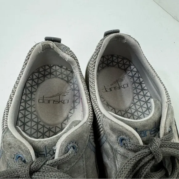 Dansko Grey Gray Leather Clogs Shoes Comfort