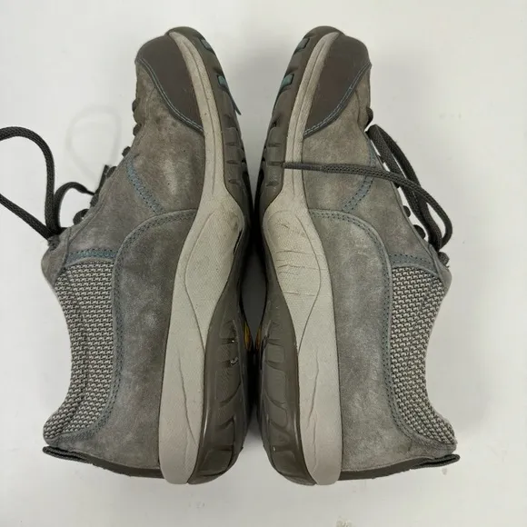 Dansko Grey Gray Leather Clogs Shoes Comfort