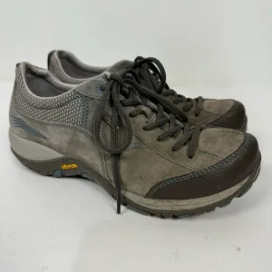 Dansko Grey Gray Leather Clogs Shoes Comfort