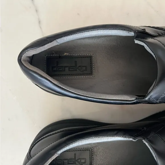 Dansko Men’s Wynn Smooth Black Leather Casual Shoes Size 14.5 (EU 48)