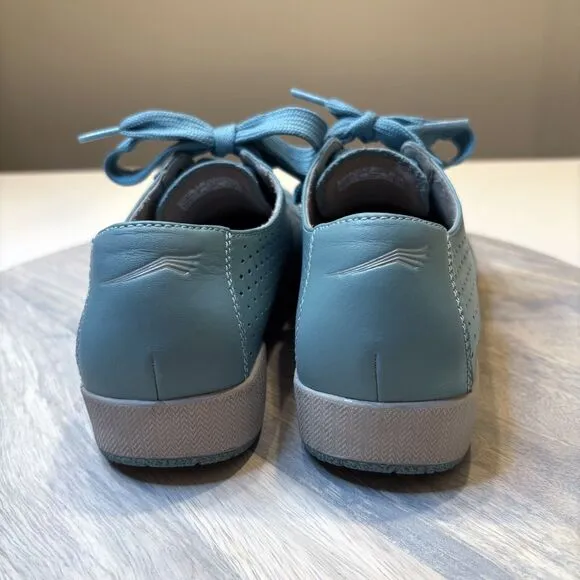 Dansko Orli Blue Aqua Leather Lace-Up Shock Sole Comfort Sneakers US‎ Size 6.5