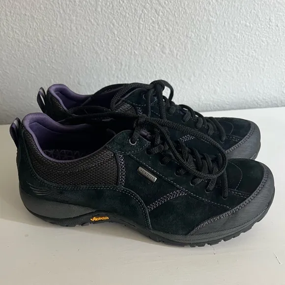 Dansko Paisley Waterproof Hiking Walking Black Leather lace up shoes size 37