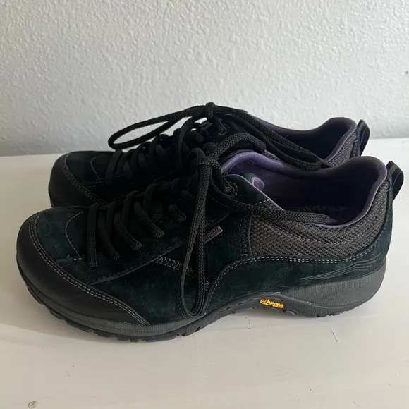 Dansko Paisley Waterproof Hiking Walking Black Leather lace up shoes size 37