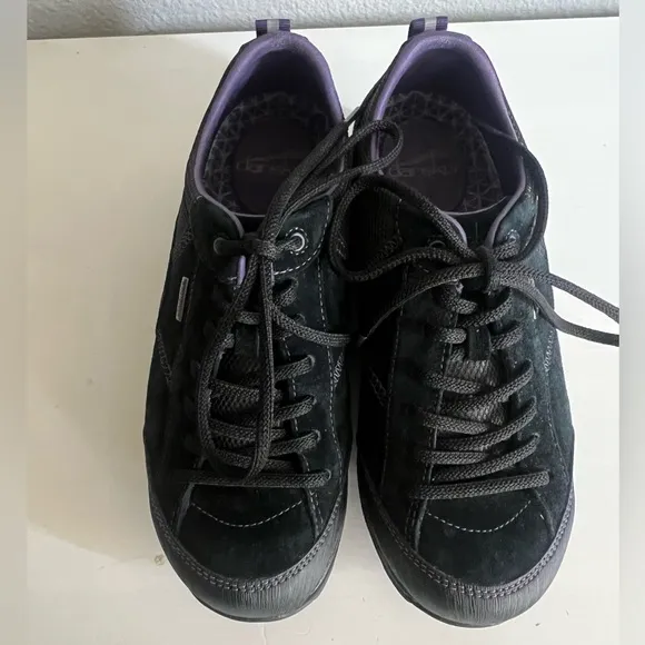 Dansko Paisley Waterproof Hiking Walking Black Leather lace up shoes size 37
