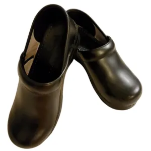 Dansko Professional Clog Shoe Black Leather Sz 39 Wide US 8.5-9 style 099020202