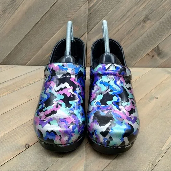 Dansko Professional XP 2.0 Clogs Womens Size 39 Purple Pink Black Colorful Shoes