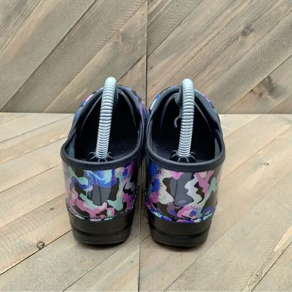 Dansko Professional XP 2.0 Clogs Womens Size 39 Purple Pink Black Colorful Shoes