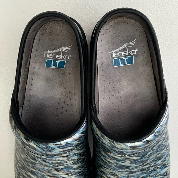Dansko Women's Size US 8.5 - 9 EU 39 LT Pro Blue Waves Clogs Professional Shoes