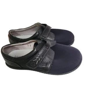 David Tate Evita Leather Fabric Slip On Comfort Shoes Size 9